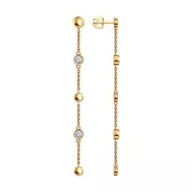 Серьги-пусеты из золота Д0268-51-122-00945-1