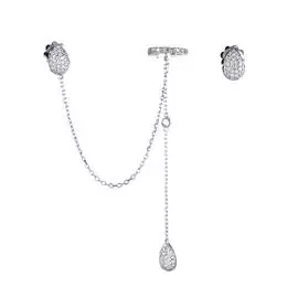 Серьги-пуссеты из золота F-599E-1_SR_DN_WG