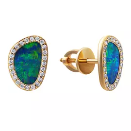 Серьги-пуссеты из золота KHAE_2088_SR_OP_YG