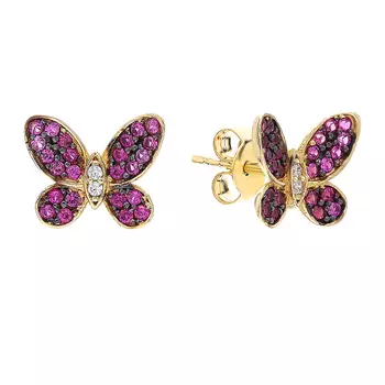 Серьги-пуссеты из золота KULHS616