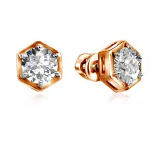 Серьги-пуссеты из золота С132-4218Св