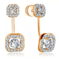 Серьги-пуссеты из золота с фианитами R6111683000