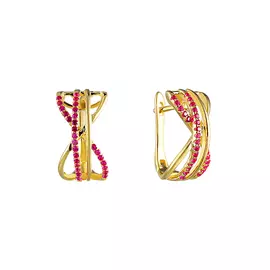 Серьги с английским замком из серебра 00346E_SR_001_YG