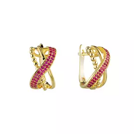 Серьги с английским замком из серебра 00353E_SR_002_WG