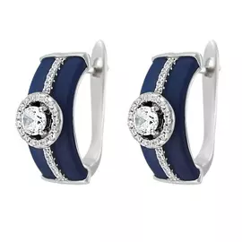 Серьги с английским замком из серебра 0200617-2901000102