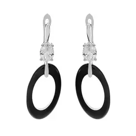 Серьги с английским замком из серебра 0201115-0201010002