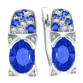 Серьги с английским замком из серебра 02-0463/00КЦ-00