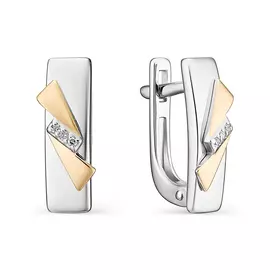 Серьги с английским замком из серебра 02-1109/000Б-00