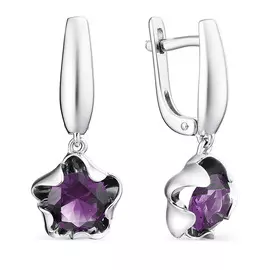 Серьги с английским замком из серебра 02-1124/00АМ-00