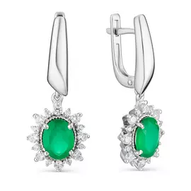 Серьги с английским замком из серебра 02-1167/00АГ-00