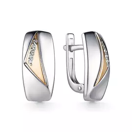 Серьги с английским замком из серебра 02-1276/000Б-00