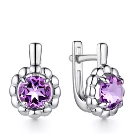 Серьги с английским замком из серебра 02-1450/00АМ-00