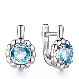 Серьги с английским замком из серебра 02-1450/00ТБ-00