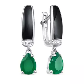 Серьги с английским замком из серебра 02-1460/0М35-00