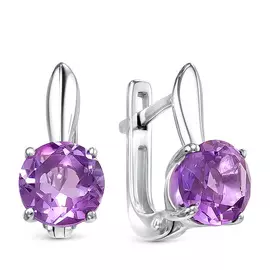 Серьги с английским замком из серебра 02-1465/00АМ-00