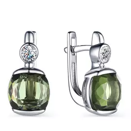 Серьги с английским замком из серебра 02-1602/00ТК-00