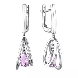 Серьги с английским замком из серебра 02-1834/00АМ-00