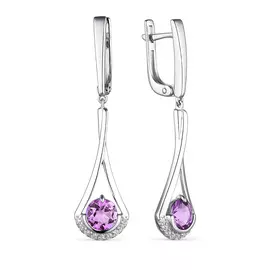 Серьги с английским замком из серебра 02-1853/00АМ-00