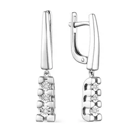 Серьги с английским замком из серебра 02-1920/000Б-00