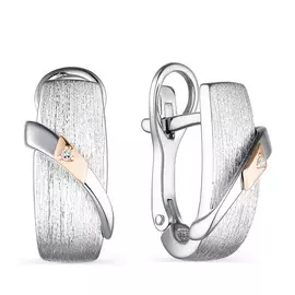 Серьги с английским замком из серебра 02-1982/02МБ-00