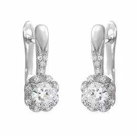 Серьги с английским замком из серебра 0300918-0001010102