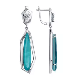 Серьги с английским замком из серебра 0300976-0001440102