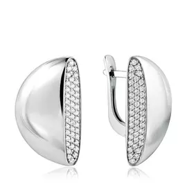 Серьги с английским замком из серебра 05022098-6