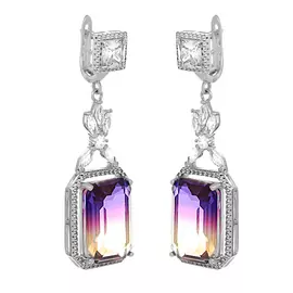 Серьги с английским замком из серебра 0600185-0001410102