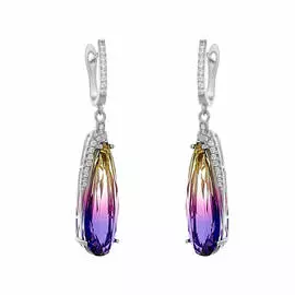 Серьги с английским замком из серебра 0600296-0001410102