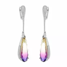 Серьги с английским замком из серебра 0600658-0001410102