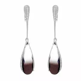 Серьги с английским замком из серебра 0600658-0001440102