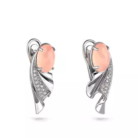 Серьги с английским замком из серебра 12-056-6400