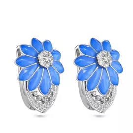 Серьги с английским замком из серебра 12-079-7905