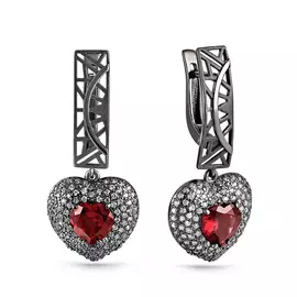 Серьги с английским замком из серебра 12-175-2189