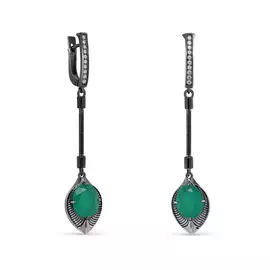 Серьги с английским замком из серебра 12-322-1989