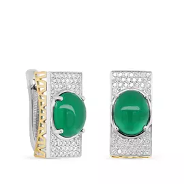 Серьги с английским замком из серебра 12-323-1984