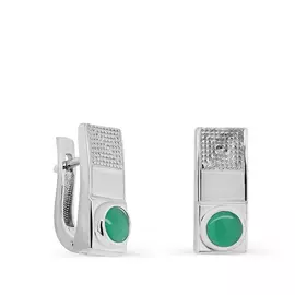 Серьги с английским замком из серебра 12-329-1900