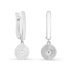 Серьги с английским замком из серебра 12-352-7900