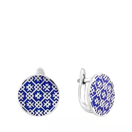 Серьги с английским замком из серебра 20-1024-23-82