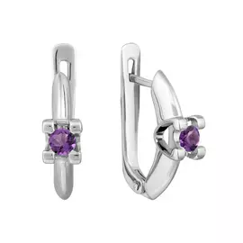 Серьги с английским замком из серебра 21-0108-23-07