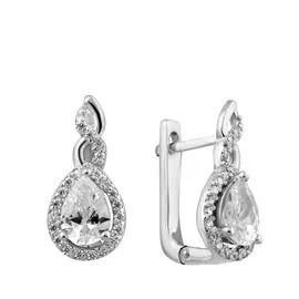 Серьги с английским замком из серебра 21-0187-23-01