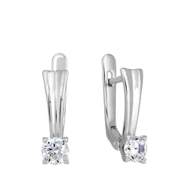 Серьги с английским замком из серебра 21-0217-23-01