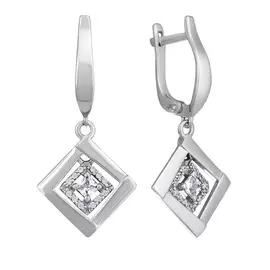 Серьги с английским замком из серебра 21-0373-23-01