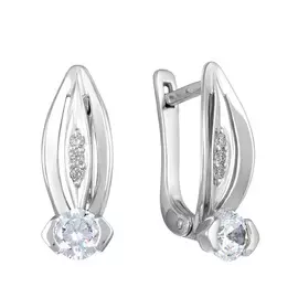 Серьги с английским замком из серебра 21-0380-23-01