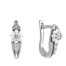 Серьги с английским замком из серебра 21-0412-23-01