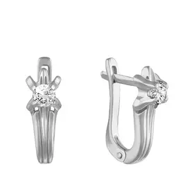 Серьги с английским замком из серебра 21-0417-23-01