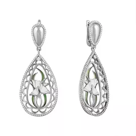 Серьги с английским замком из серебра 21-0470-23-81