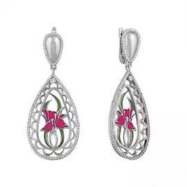 Серьги с английским замком из серебра 21-0470-23-83