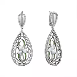 Серьги с английским замком из серебра 21-0470-23-97