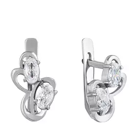 Серьги с английским замком из серебра 21-0477-23-01